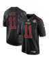 Brandon Aiyuk 11 San Francisco 49ers Super Bowl LVIII Patch Fashion Game Men Jersey – Carbon Black