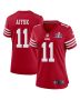 Brandon Aiyuk 11 San Francisco 49ers Super Bowl LVIII Patch Game Women Jersey – Scarlet