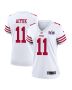 Brandon Aiyuk 11 San Francisco 49ers Super Bowl LVIII Patch Game Women Jersey – White
