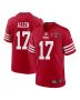 Brandon Allen 17 San Francisco 49ers NFC Champions Patch Game Men Jersey – Scarlet