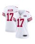 Brandon Allen 17 San Francisco 49ers Super Bowl LVIII Patch Game Women Jersey – White
