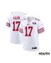 Brandon Allen 17 San Francisco 49ers Super Bowl LVIII Patch Game YOUTH Jersey – White