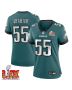 Brandon Graham #55 Philadelphia Eagles Super Bowl LIX Women’s Jersey – Midnight Green