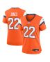 Brandon Jones 22 Denver Broncos Women’s Team Game Jersey – Orange