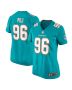 Brandon Pili 96 Miami Dolphins Women’s Game Jersey – Aqua