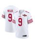 Brayden Willis 9 San Francisco 49ers NFC Champions Patch Game Men Jersey – White