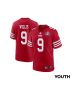 Brayden Willis 9 San Francisco 49ers Super Bowl LVIII Patch Game YOUTH Jersey – Scarlet