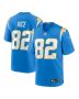 Brenden Rice 82 Los Angeles Chargers Team Game Men Jersey – Powder Blue