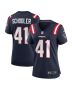 Brenden Schooler 41 New England Patriots Women Game Jersey – Navy