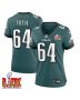 Brett Toth #64 Philadelphia Eagles Super Bowl LIX Women’s Jersey – Midnight Green
