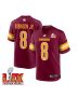 Brian Robinson #8 Washington Commanders Super Bowl LIX Jersey – Men’s – Burgundy
