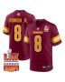 Brian Robinson Jr. 8 Washington Commanders Super Bowl LIX Champions Patch Game Men Jersey – Burgundy