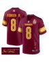 Brian Robinson Jr. 8 Washington Commanders Super Bowl LIX Champions Patch ‘New Orleans – Where Passion Ignites’ EMBROIDERED Game Men Jersey – Burgundy