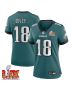 Britain Covey #18 Philadelphia Eagles Super Bowl LIX Women’s Jersey – Midnight Green