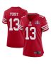 Brock Purdy 13 San Francisco 49ers Super Bowl LVIII Patch Game Women Jersey – Scarlet