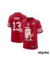 Brock Purdy 13 San Francisco 49ers Throwing Ball Game YOUTH Jersey – Scarlet