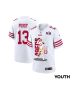 Brock Purdy 13 San Francisco 49ers Throwing Ball Game YOUTH Jersey – White
