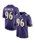Broderick Washington 96 Baltimore Ravens Men Game Jersey – Purple