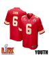 Bryan Cook #6 Kansas City Chiefs Super Bowl LIX YOUTH Jersey – Red