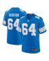 Bryan Hudson 64 Detroit Lions Game Men Jersey – Blue