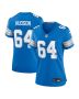 Bryan Hudson 64 Detroit Lions Women’s Game Jersey – Blue