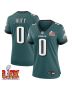 Bryce Huff #0 Philadelphia Eagles Super Bowl LIX Women’s Jersey – Midnight Green