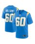 Bucky Williams 60 Los Angeles Chargers Team Game Men Jersey – Powder Blue