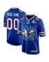 Buffalo Bills Vs. Philadelphia Eagles Super Bowl LIX Game Men Custom Jersey – Royal