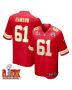 C.J. Hanson #61 Kansas City Chiefs Super Bowl LIX Jersey – Men’s – Red