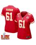 C.J. Hanson #61 Kansas City Chiefs Super Bowl LIX Women’s Jersey – Red