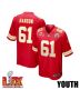 C.J. Hanson #61 Kansas City Chiefs Super Bowl LIX YOUTH Jersey – Red
