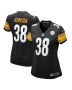 Caleb Johnson 38 Pittsburgh Steelers Game Women Jersey – Black
