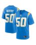Caleb Murphy 50 Los Angeles Chargers Team Game Men Jersey – Powder Blue