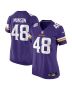 Calvin Munson 48 Minnesota Vikings Women’s Game Jersey – Purple