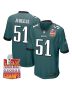 Cam Jurgens 51 Philadelphia Eagles Super Bowl LIX Champions Patch Game Men Jersey – Midnight Green