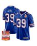 Cam Lewis 39 Buffalo Bills Super Bowl LIX Champions Patch Game Men Jersey – Royal