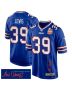 Cam Lewis 39 Buffalo Bills Super Bowl LIX Champions Patch ‘New Orleans – Where Passion Ignites’ EMBROIDERED Game Men Jersey – Royal