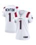 Cam Newton 1 New England Patriots Women Game Jersey – White