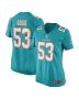 Cameron Goode 53 Miami Dolphins Women Game Jersey – Aqua