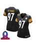 Cameron Heyward 97 Pittsburgh Steelers 2025 Pro Bowl Patch Women Game Jersey – Black