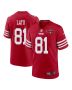 Cameron Latu 81 San Francisco 49ers NFC Champions Patch Game Men Jersey – Scarlet
