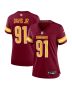 Carl Davis Jr. 91 Washington Commanders Women’s Team Game Jersey – Burgundy