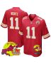 Carson Wentz 11 Kansas City Chiefs Super Bowl LIX New Orleans Patch Game Men Jersey – Red