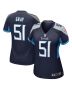 Cedric Gray 51 Tennessee Titans Women’s Game Jersey – Navy