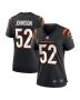 Cedric Johnson 52 Cincinnati Bengals Women’s Game Jersey – Black