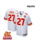 Chamarri Conner 27 Kansas City Chiefs Super Bowl LVIII Champions 4X Game YOUTH Jersey – White