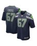 Charles Cross 67 Seattle Seahawks Men Game Jersey – Navy
