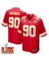 Charles Omenihu #90 Kansas City Chiefs Super Bowl LIX Jersey – Men’s – Red