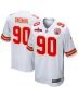 Charles Omenihu 90 Kansas City Chiefs AFC Champions Patch Game Men Jersey – White