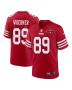 Charlie Woerner 89 San Francisco 49ers NFC Champions Patch Game Men Jersey – Scarlet